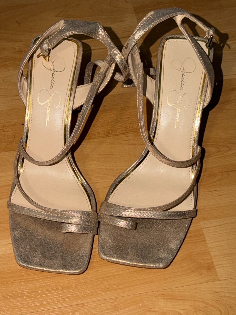 Jessica Simpson Rose Gold Strappy Heeled Sandals